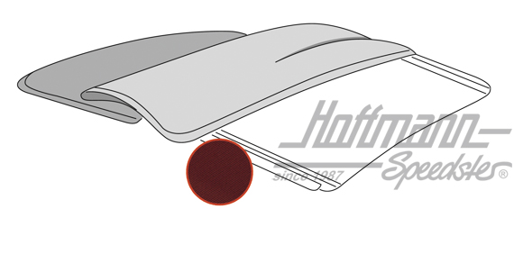 Folding roof cover, 55-56, Sonnenland, red | --- --- --- | 055-7183-26
