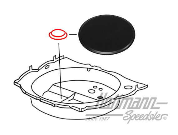 Closure cap, spare-wheel pan, Ø136mm | 411 803 595 | 020-5297-05