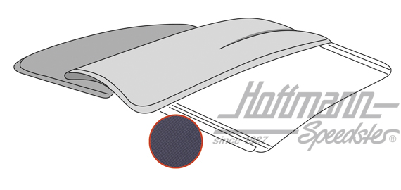 Folding roof cover, 55-56, Sonnenland, blue | --- --- --- | 055-7183-24