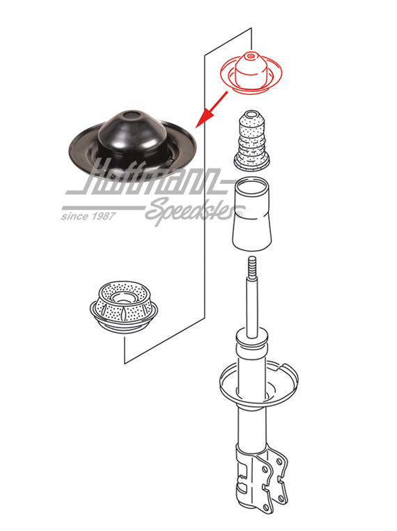 Spring plate, front, upper, Golf 2 | 191 412 341 | 204-4010