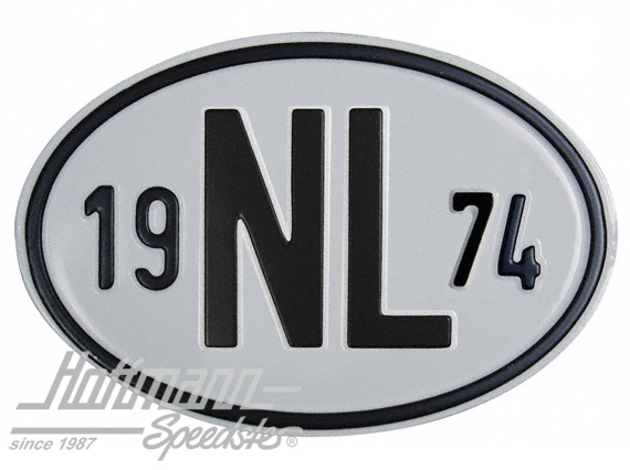 Nationality plate "NL", alu, with year 1974 |  | 020-2391-74