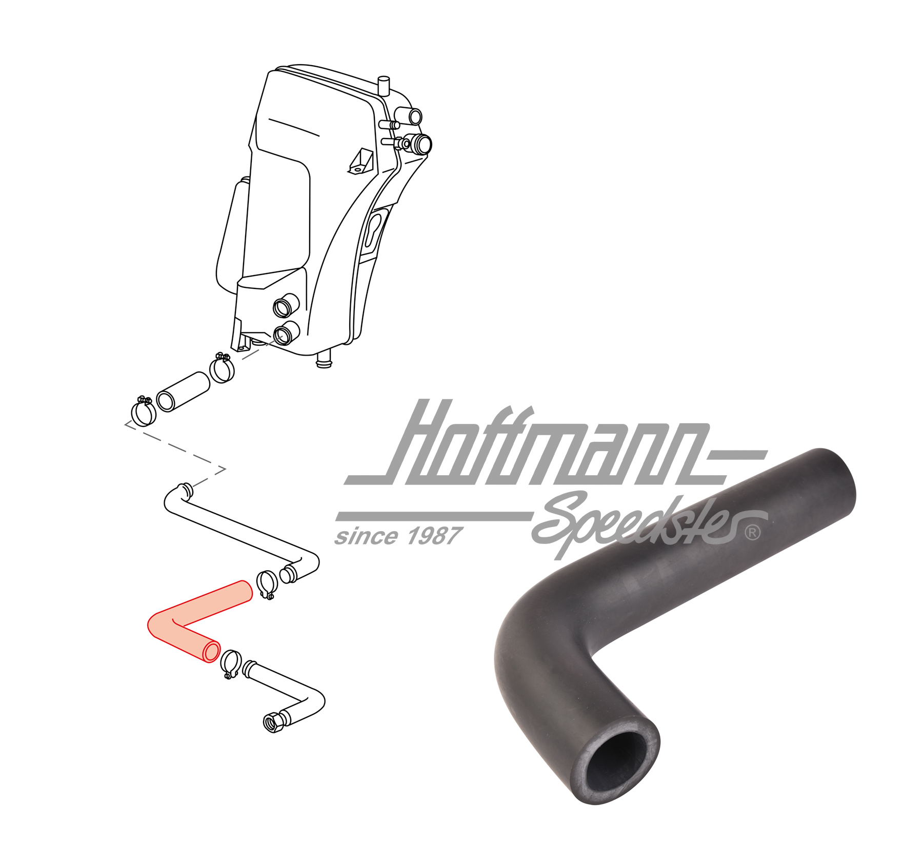 Oil hose, oil filter console/oil tank, 964 | 964 207 247 02 | 530-0549-45
