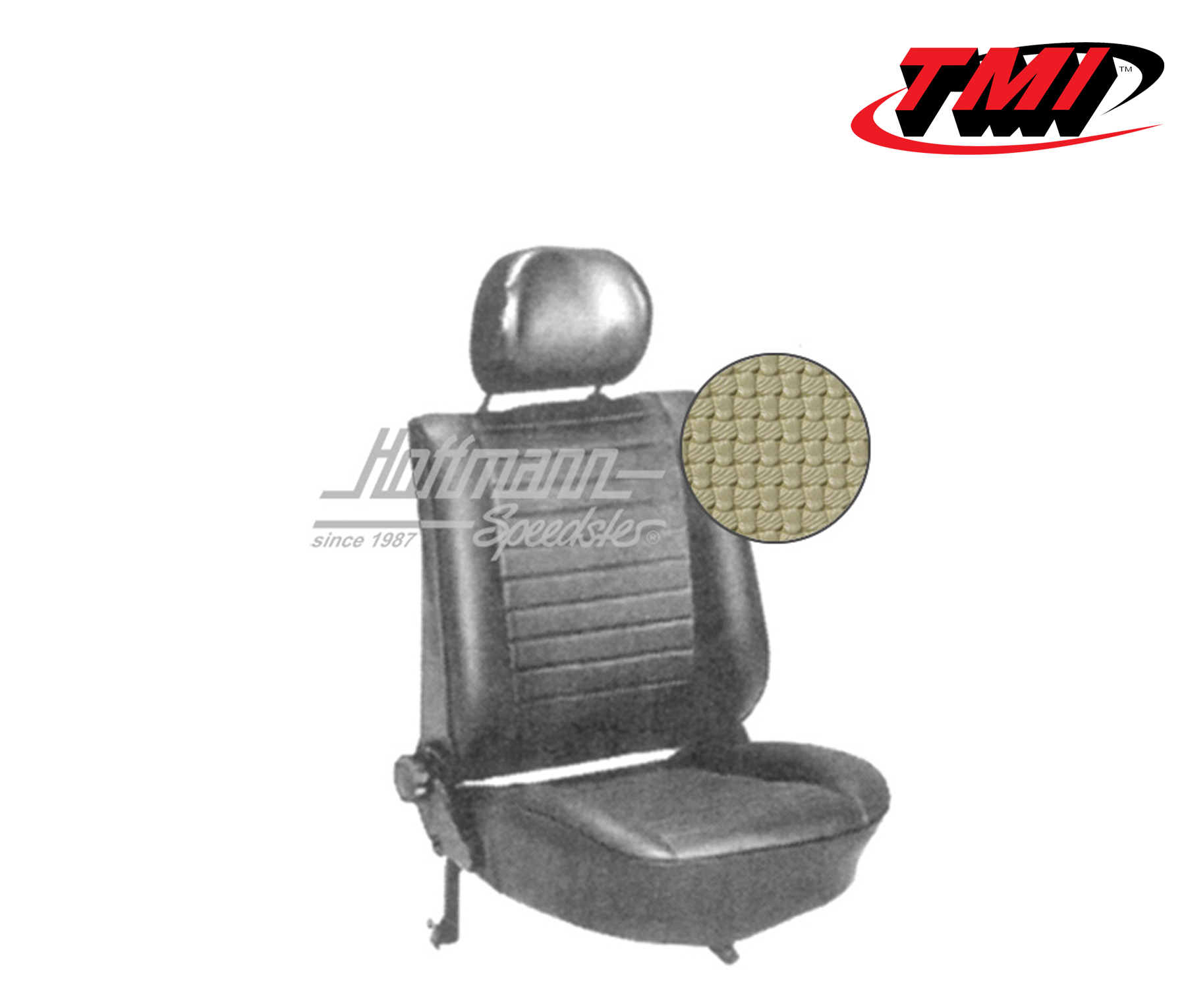 Seat upholstery, Conv., 8.76-, Basketweave, beige | 43-1328-04 | 055-6430