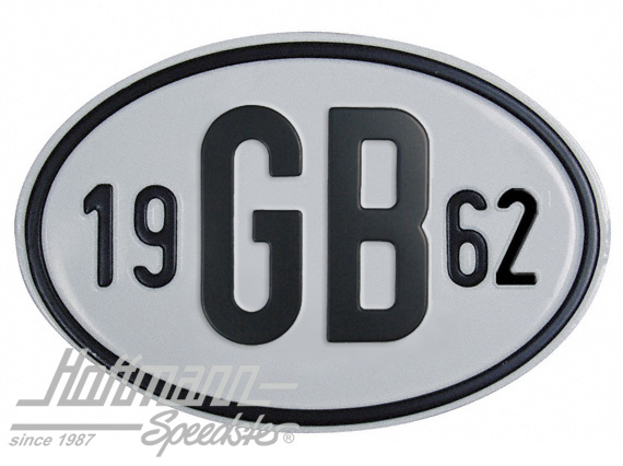 Nationality plate "GB", alu, with year 1962 |  | 020-2404-62