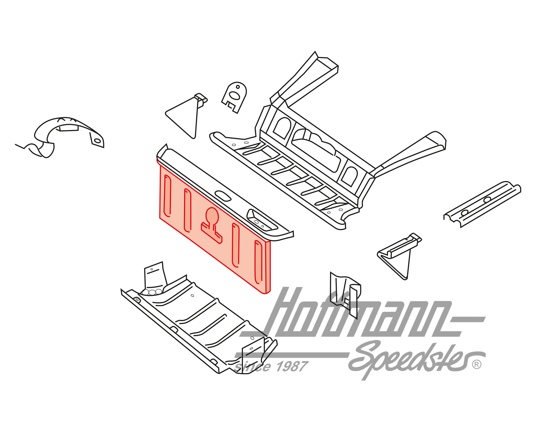 Front panel, middle, Type 181                                                                       