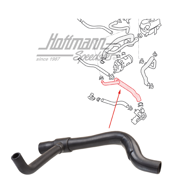 Cooling-water hose, water pump/oil cooler | 068 121 073 H | 308-4010-26