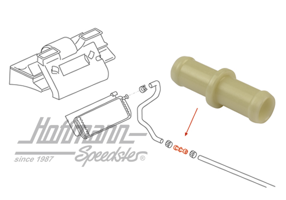 Connecting pipe, cooling-water hose | 171 121 140 D | 307-4055-90