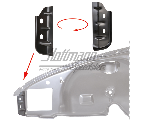 Reinforcing plate, front, 69-73, left | DAN 911 501 033 00 | 590-0069-41