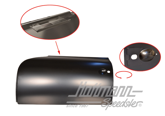 Outer door skin, cpl., 356 A/C, left, Top Quality | PCG 531 003 05 | 510-0301-20