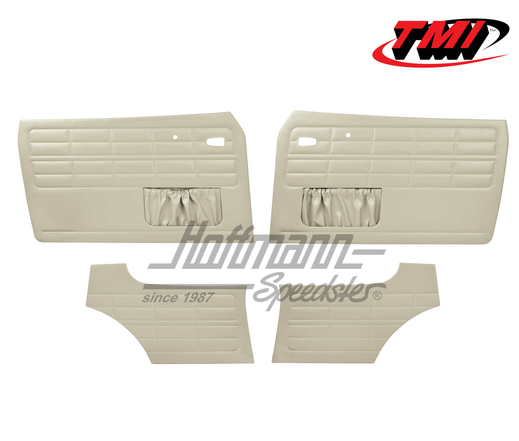 Door panels, Karmann Ghia Coupé, 8.63-, off-white | 10-1525-15 | 066-0012-04