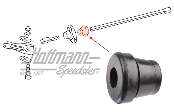 Rubber mount, stabilizer, front, 13/14 mm | 901 343 792 01 | 521-4020-12