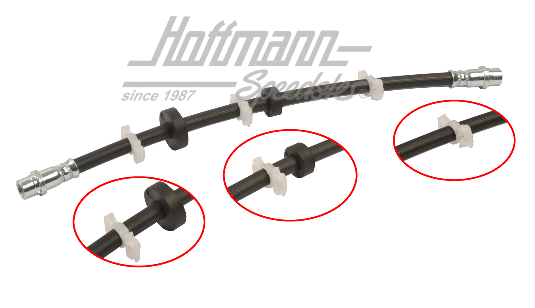 Brake hose, front, 5.97-6.03, 362mm, right | 7D0 611 702 B | 406-1013-02