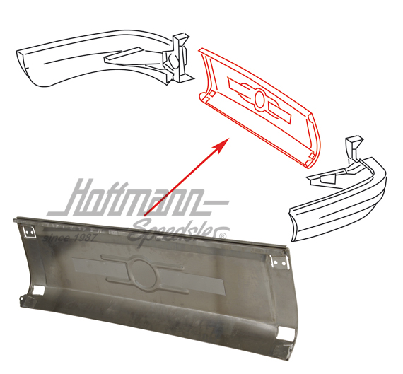 Bumper, middle, rear, aluminium, 911, -73                                                           