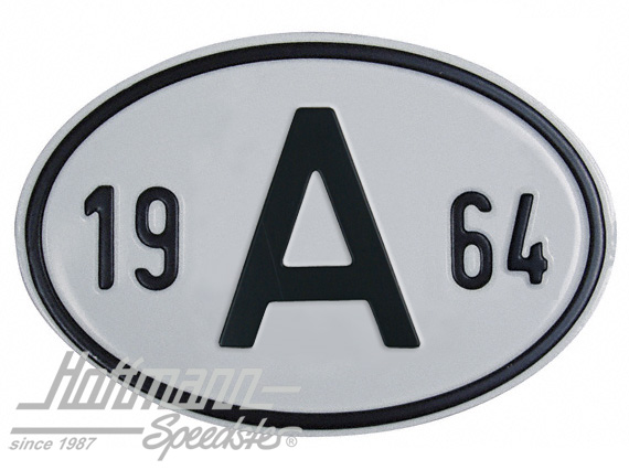 Nationality plate "A", alu, with year 1964 |  | 020-2398-64