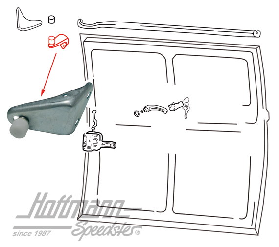 Roller guide, right sliding door, top | 211 843 436 B | 097-1040-06