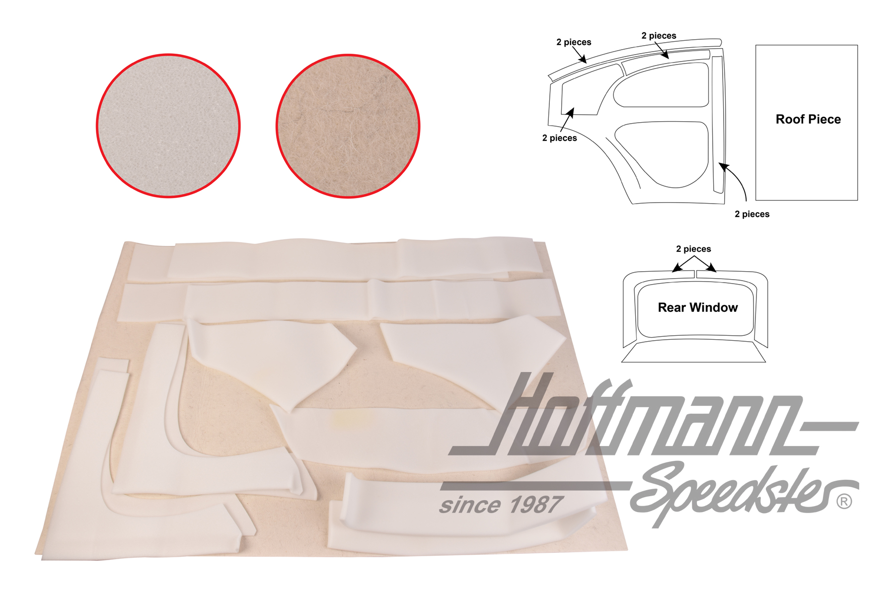 Padding material for headliners | 113 867 000 | 055-7189-80