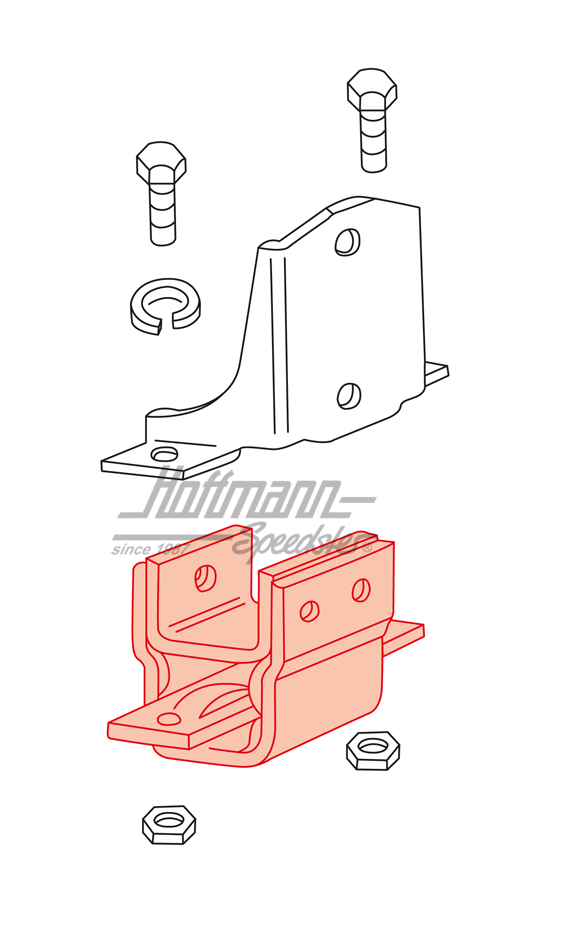 Gearbox mount, front, Bus T2, 8.67-7.71                                                             