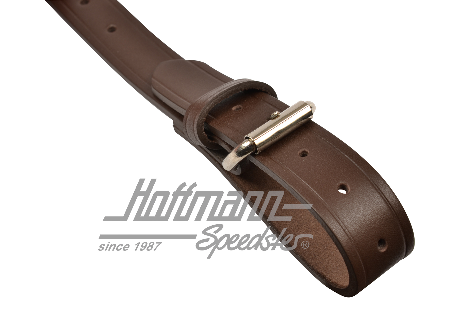 Leather strap set, luggage rack, brown                                                              