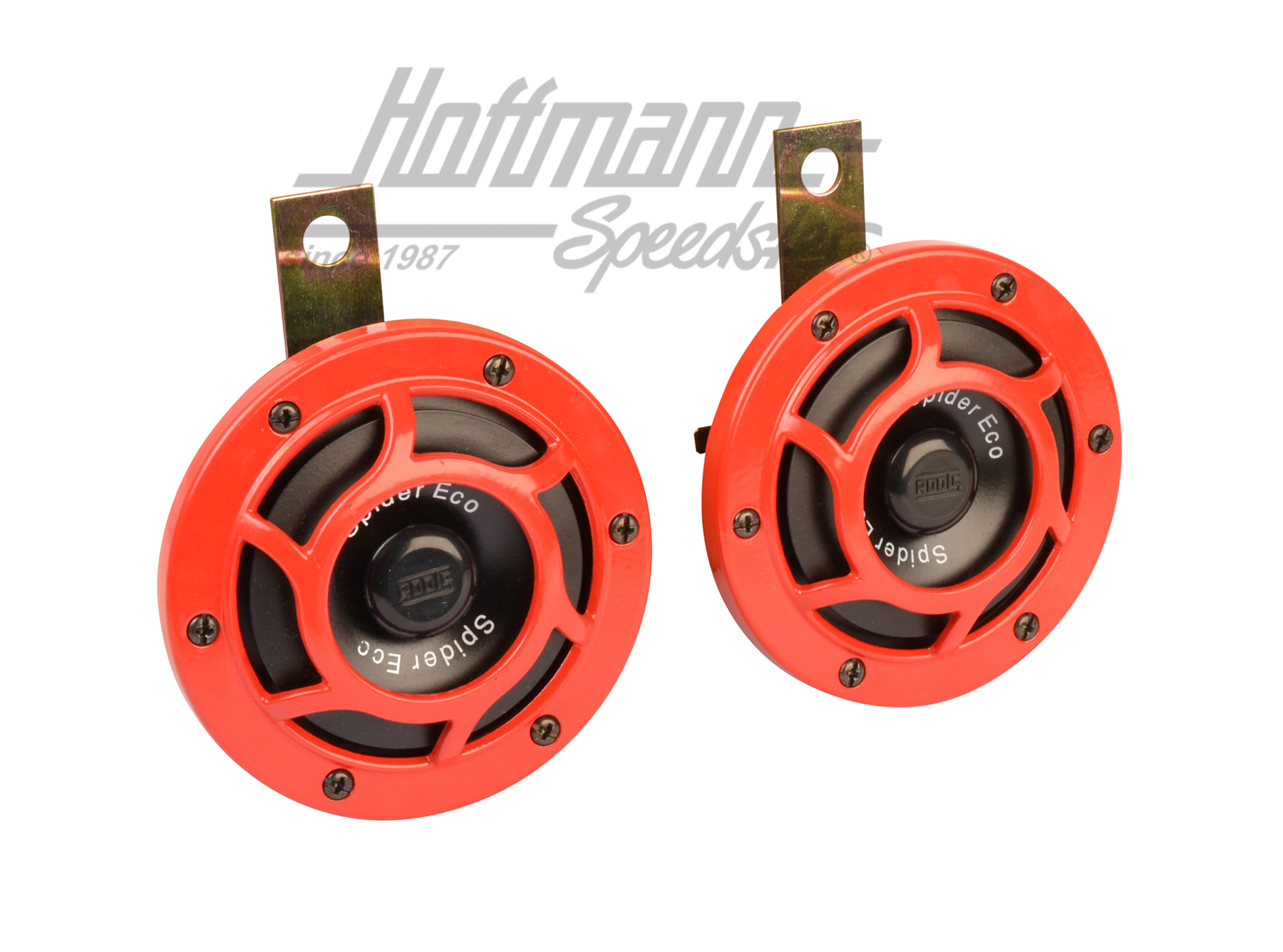 Horn, pair, red/black, 12V, 110mm | 81 12 303 | 020-4446-15