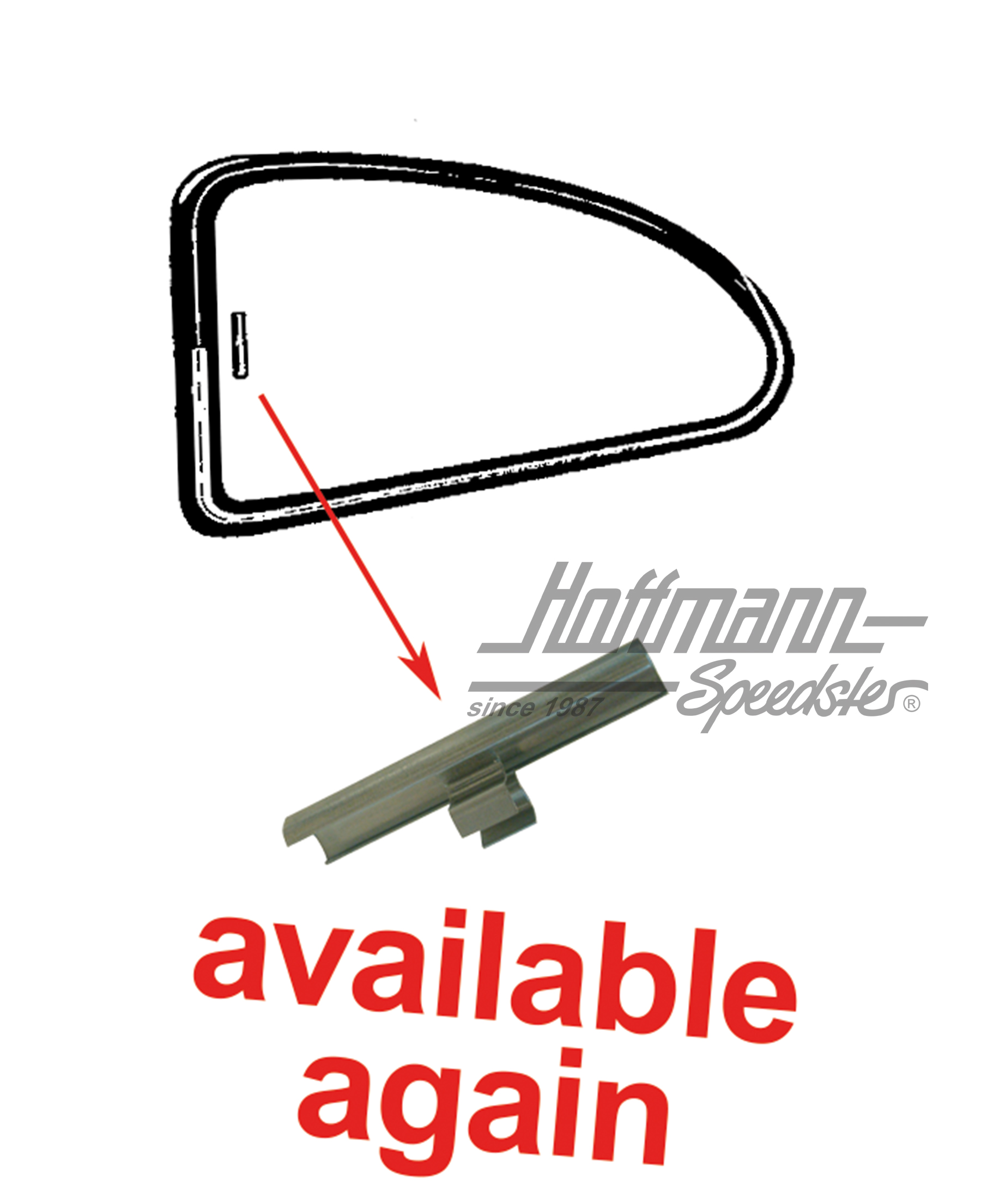 Connecting sleeve for window moulding, plastic/chromed | 311 853 309 B | 020-5218