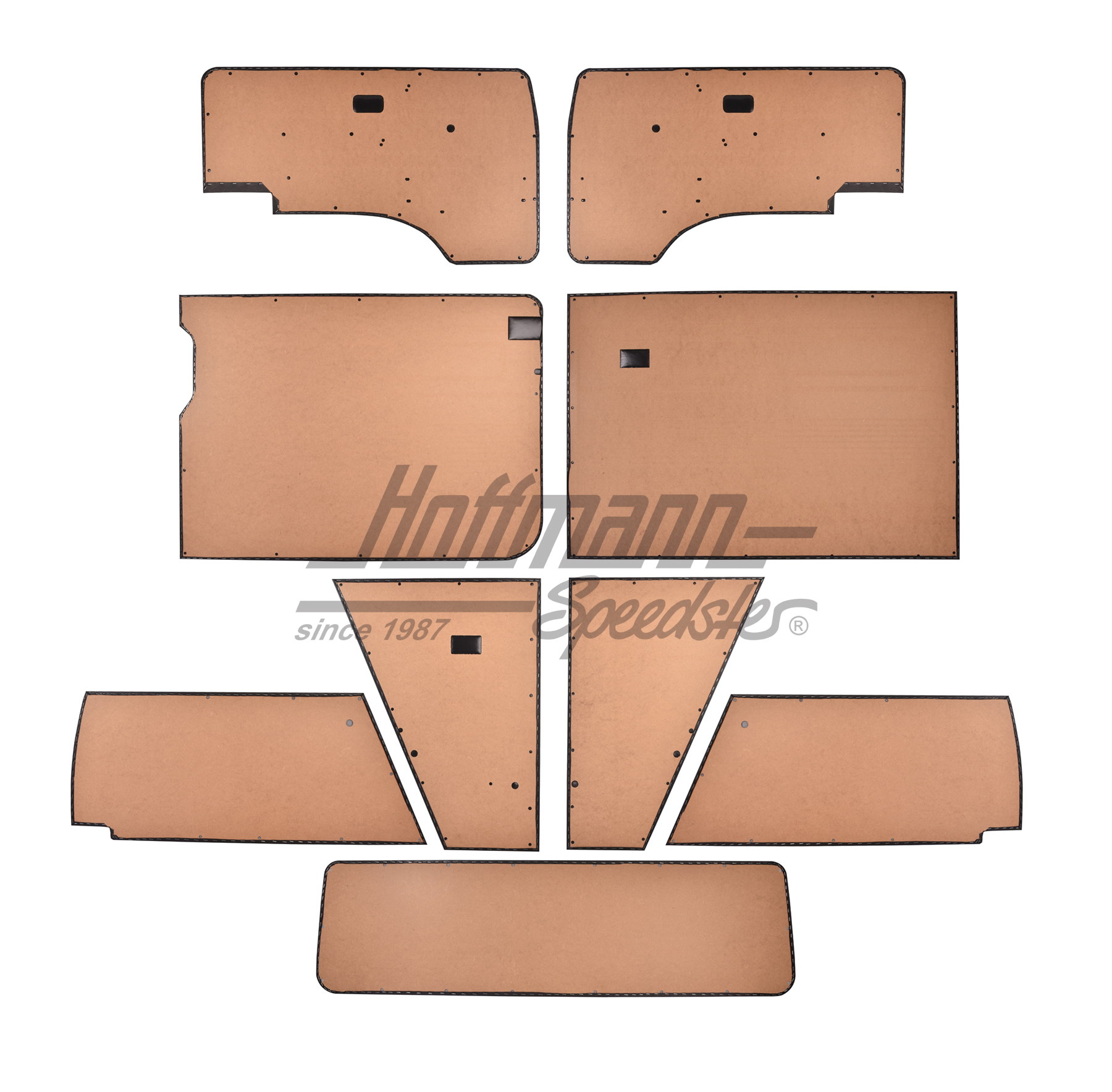 Trim panel kit, complete, black, 8.84-                                                              