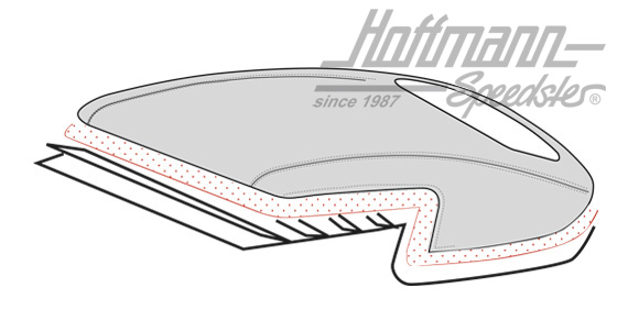Convertible-top cushion, Karmann Ghia, 12.68-7.74 |  | 060-4026-04