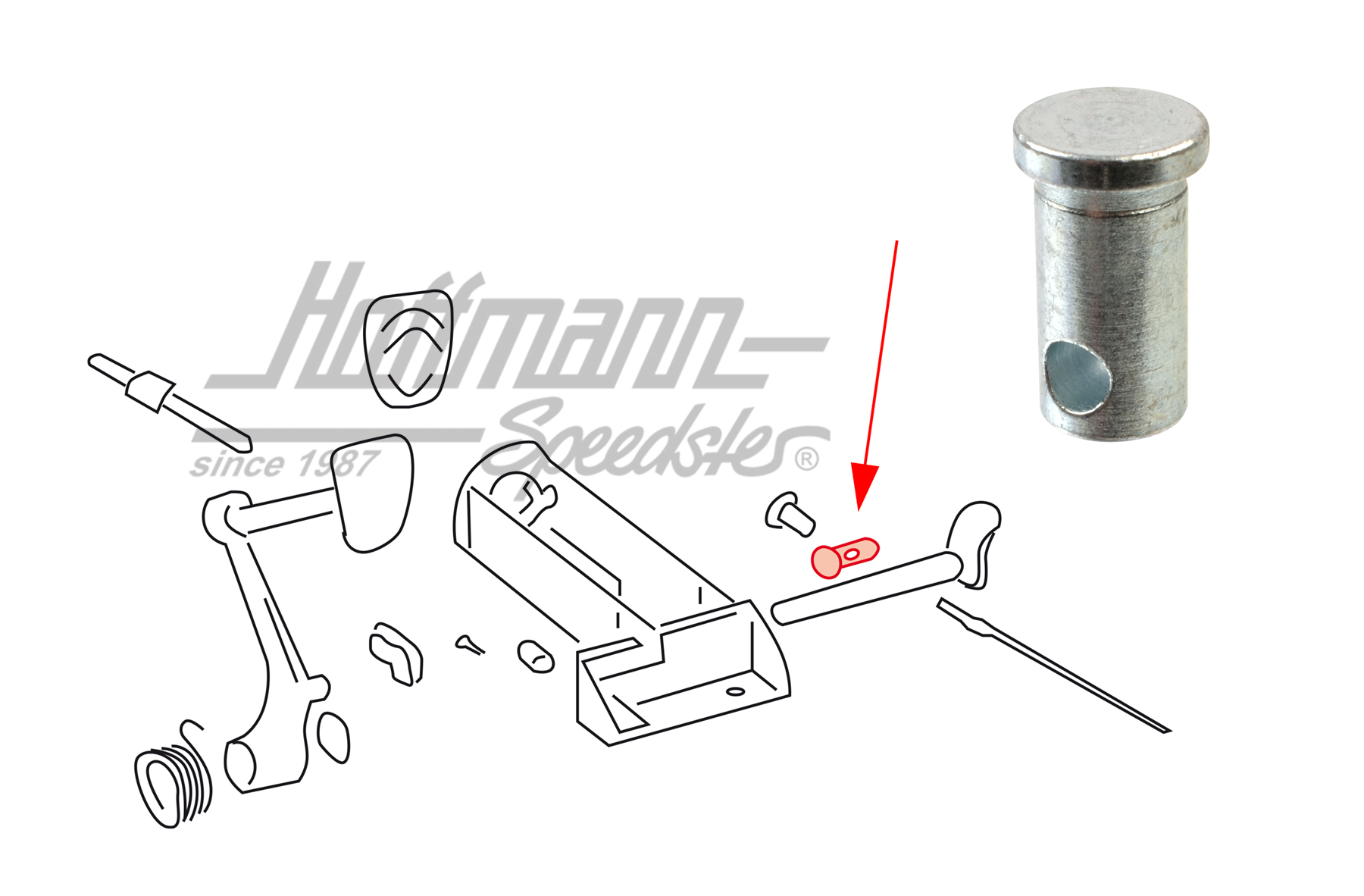 Bolt, clutch cable/pedal set, 356                                                                   