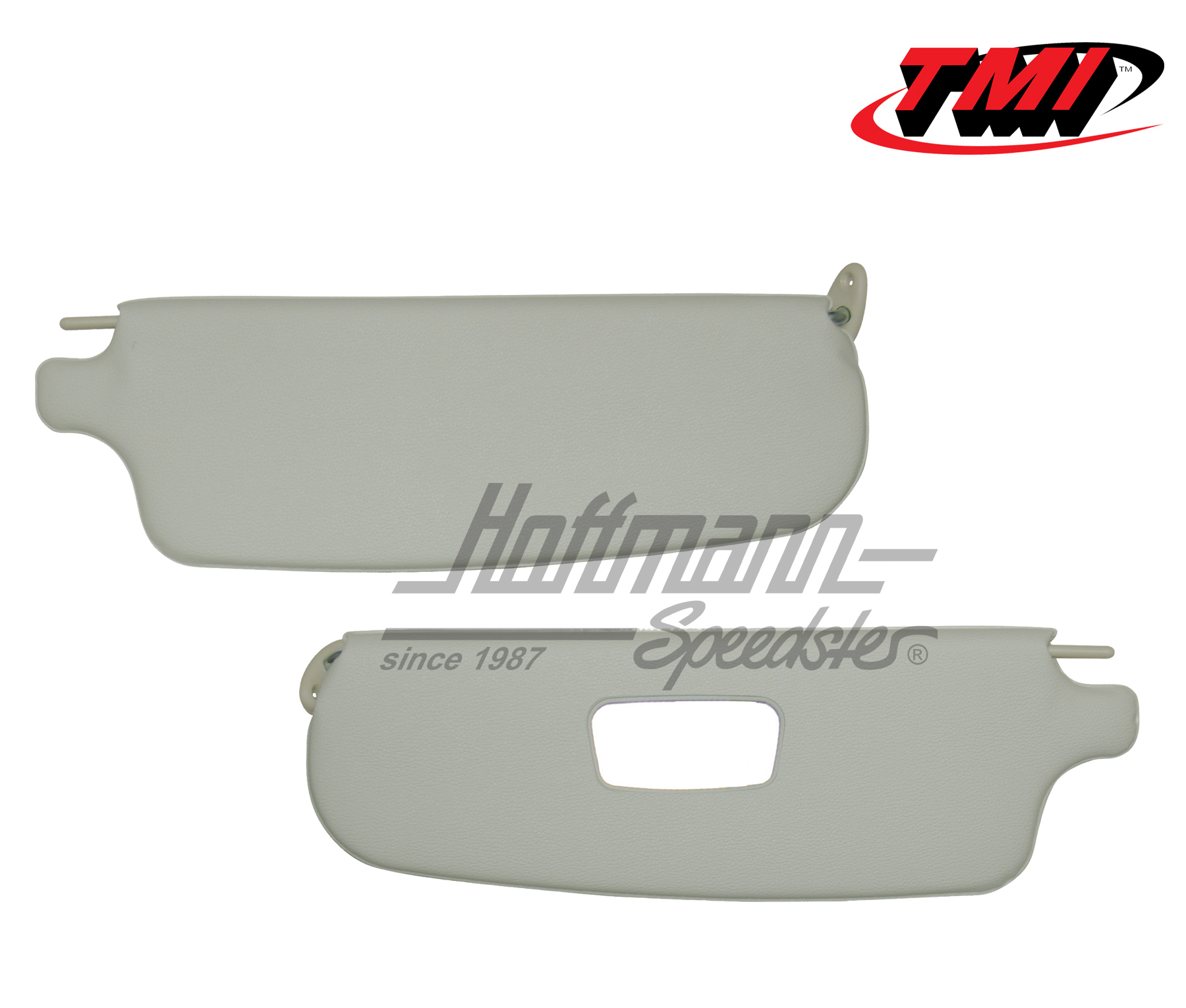 Sun visors, white, with mirror, 8.64-7.74 | 21-1523-215 | 066-0116-10