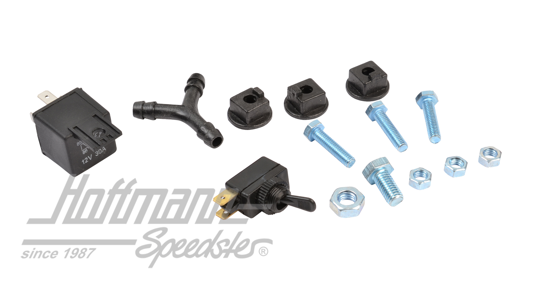 Fanfare horn, 3-horn, with air compressor, 12V                                                      