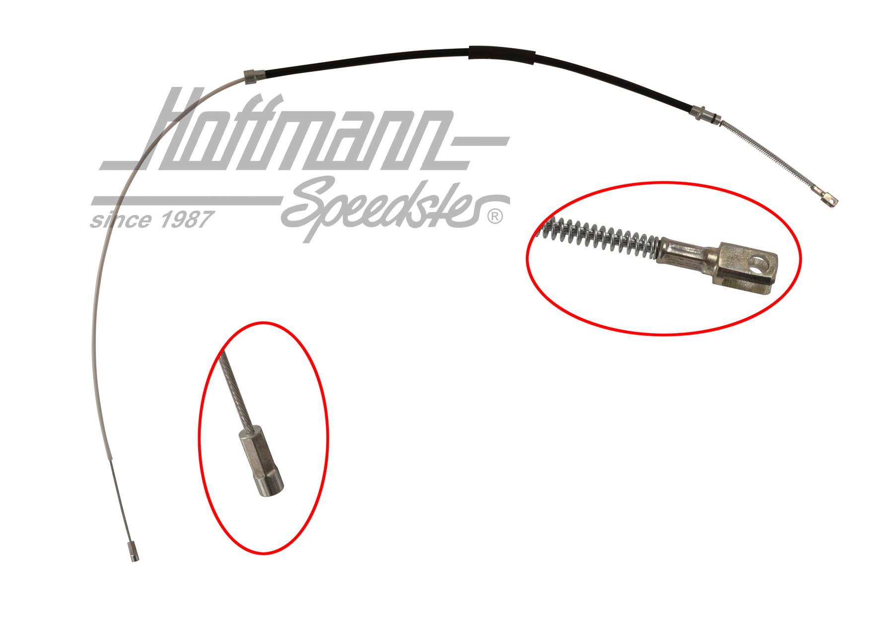 Hand-brake cable, Porsche 993, 94-98 | 993 424 551 05 | 522-1528