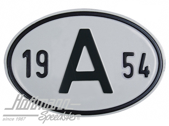 Nationality plate "A", alu, with year 1954 |  | 020-2398-54