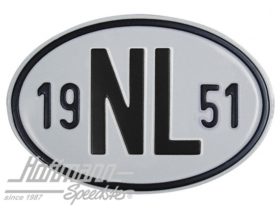 Nationality plate "NL", alu, with year 1951 |  | 020-2391-51