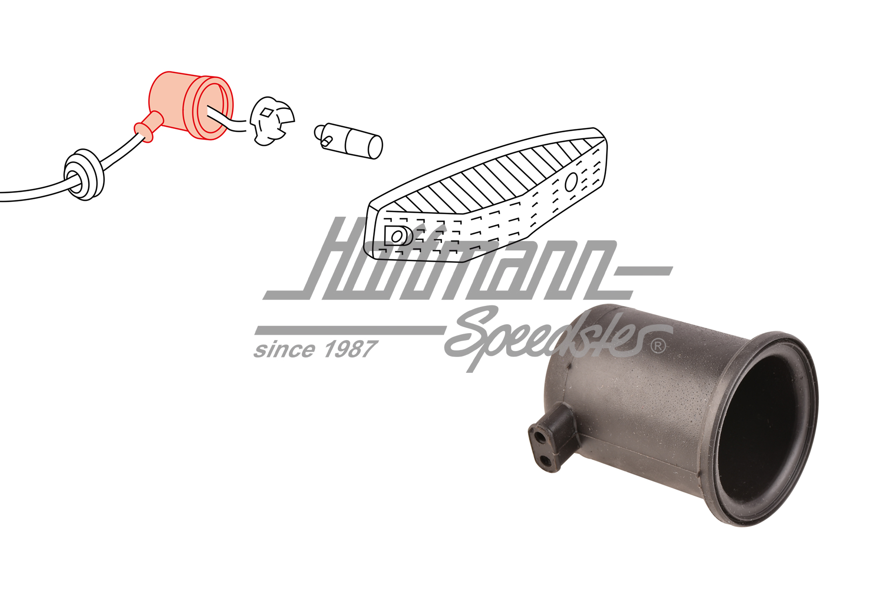 Grommet, side light, Bus T4/Golf 1 | 433 971 867 | 408-1480