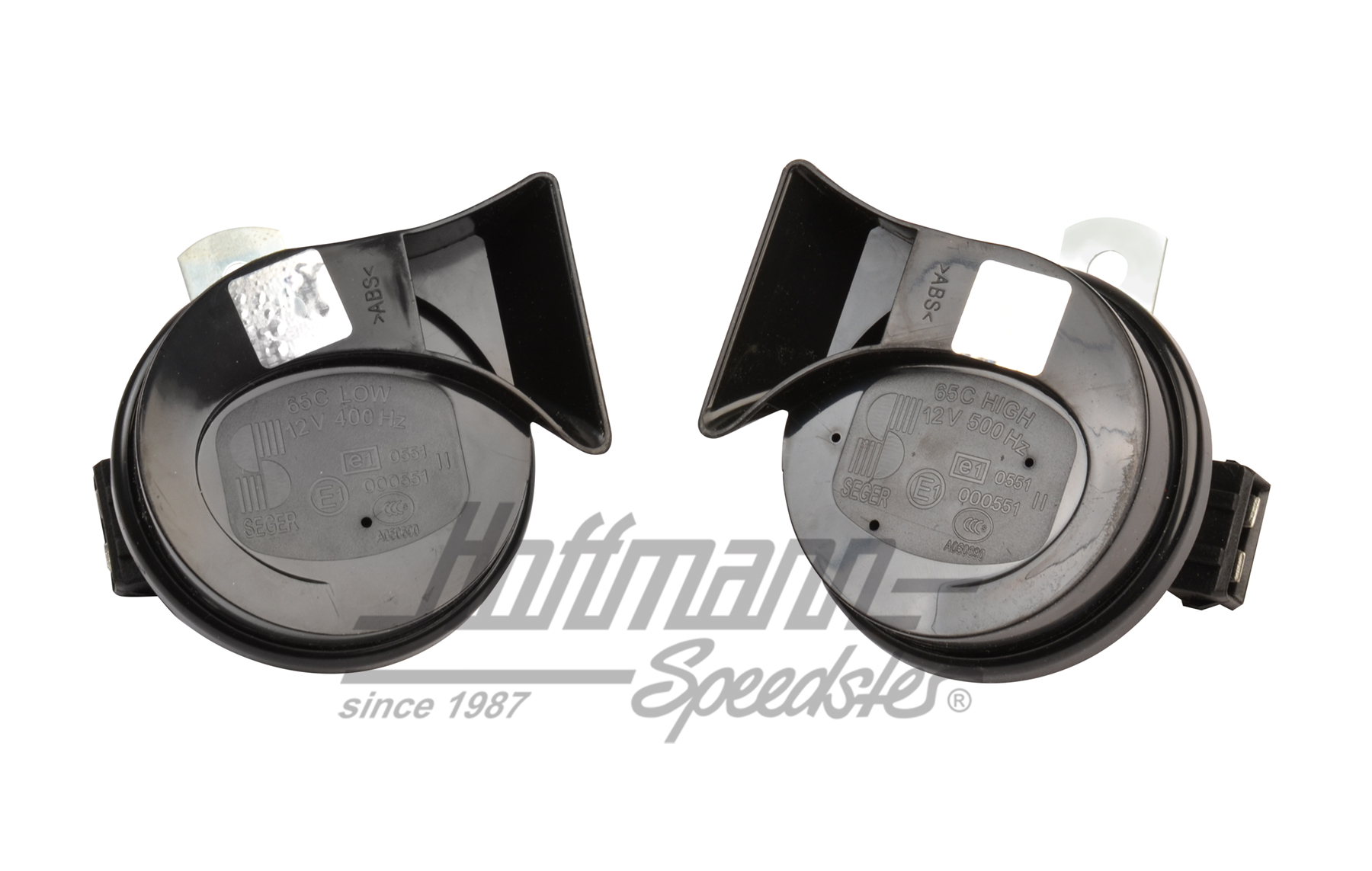 Electric fanfare horns, black (square plug) | 65CO1200A | 200-8053