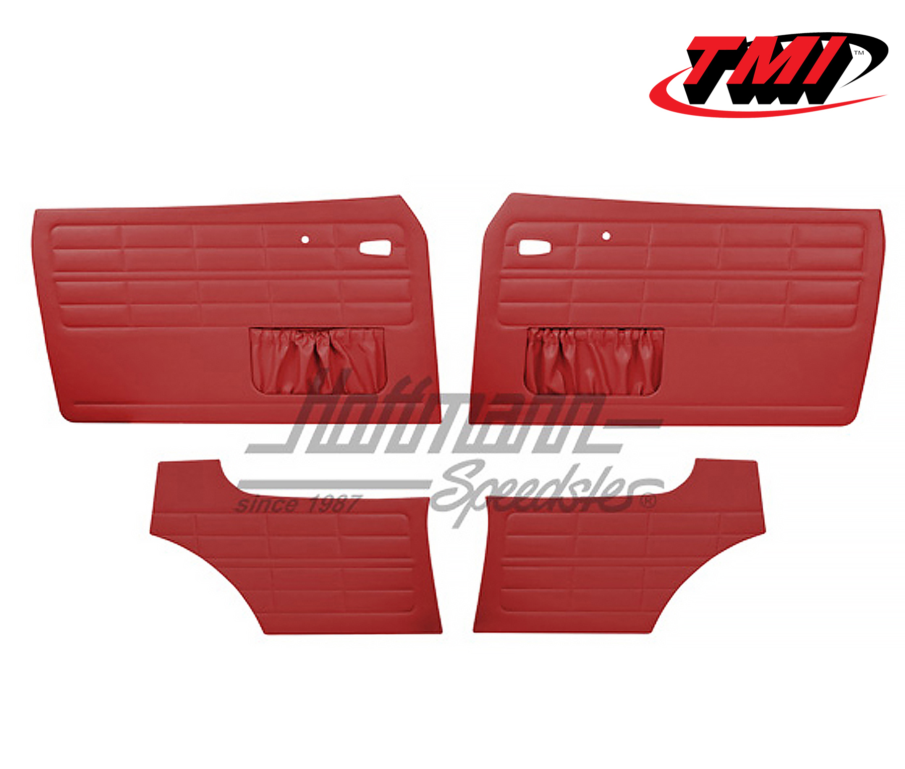 Door panels, Karmann Ghia Coupé, 8.63-, red | 10-1525-17 | 066-0012-06