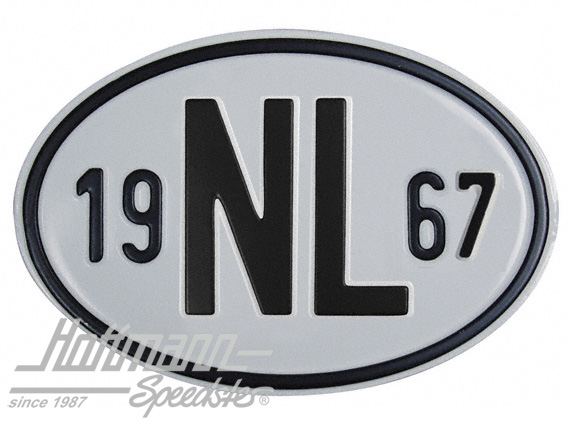 Nationality plate "NL", alu, with year 1967 |  | 020-2391-67