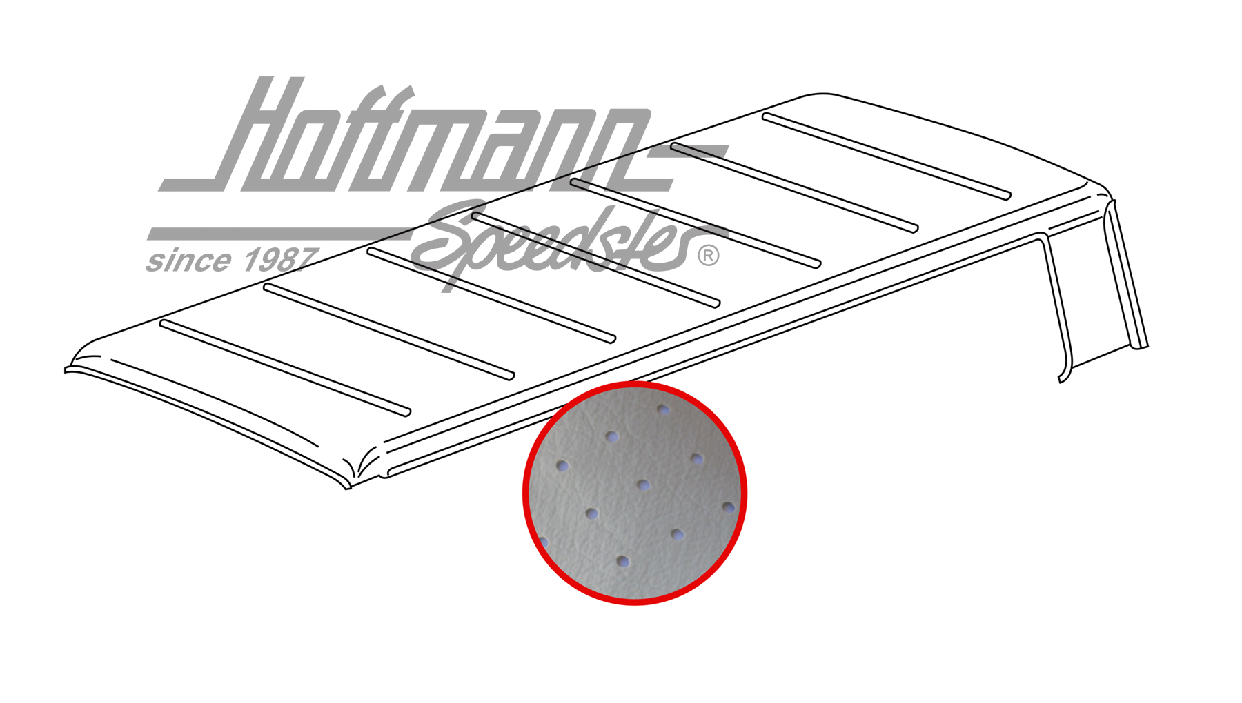 Headliner, Bus T3, perforated, white | 251 867 501 | 360-7100