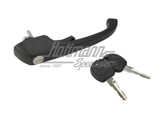 Door handle, lockable, Bus T2, black | 211 837 205 | 097-1010-05