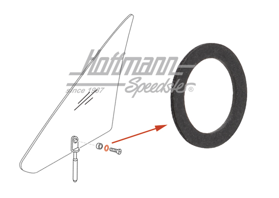 Seal, vent window, Golf 1/Bus T3 | 281 837 745 | 180-1270-10