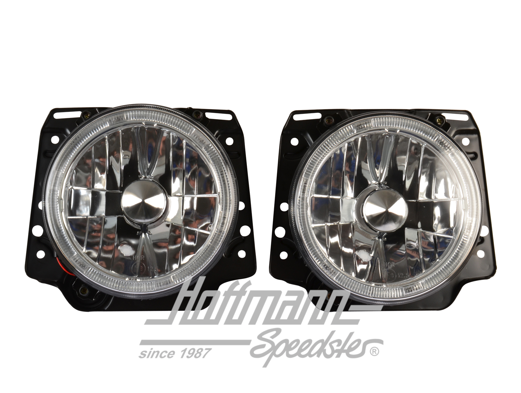 Headlight set, H4, Golf 2, clear/Angel-Eyes | 191 941 753 A  201CH | 209-3800