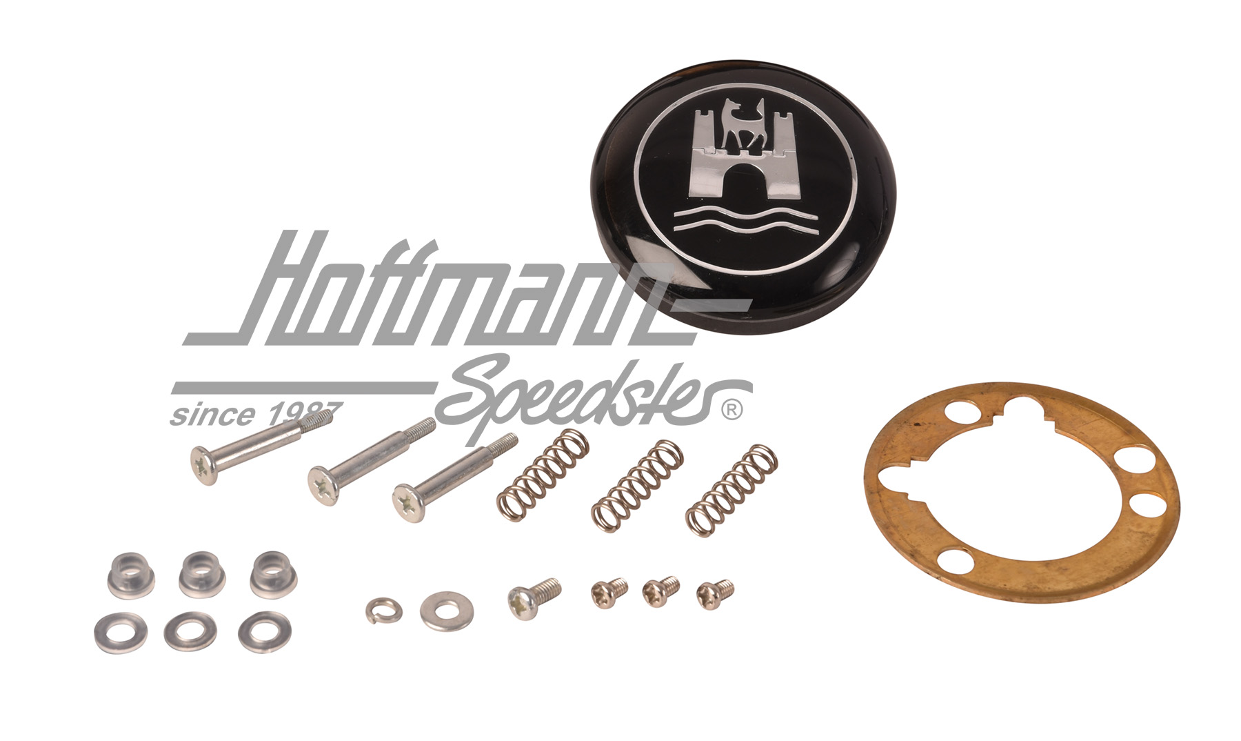 Steering wheel, complete, 8.61-7.71, ivory-coloured                                                 