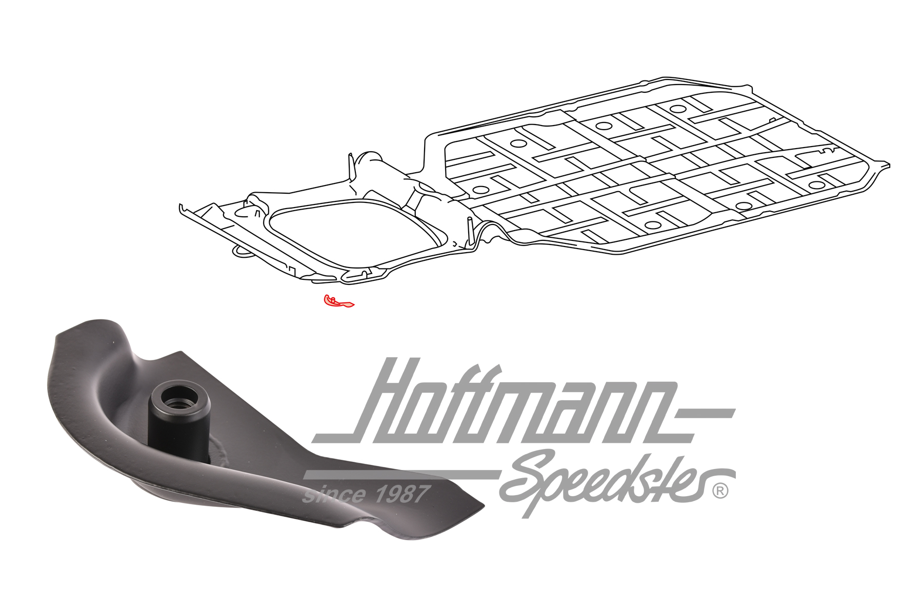 Reinforcement, floor panel, front, left | 901 501 407 22 | 590-0156-01