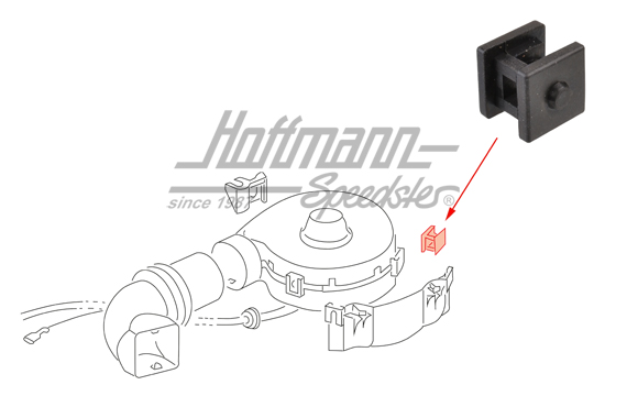 Support, fresh-air fan, 1303 | 113 819 043 | 020-2439-42