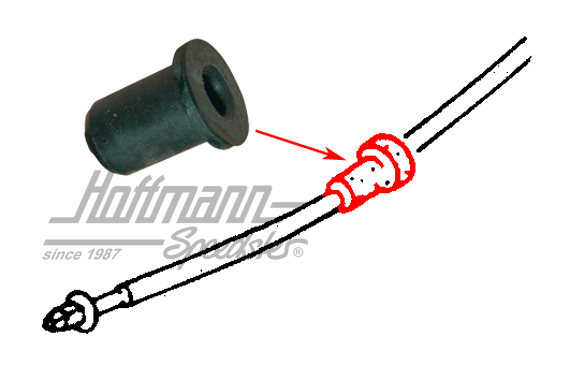 Rubber seal, speedometer cable in steering knuckle | 111 957 855 B | 020-5294