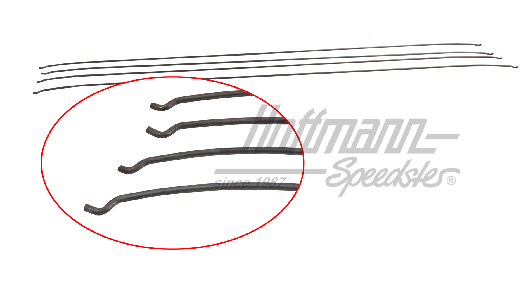 Headliner steel bow set, Karmann Ghia Coupé | 141 867 549 | 066-0101