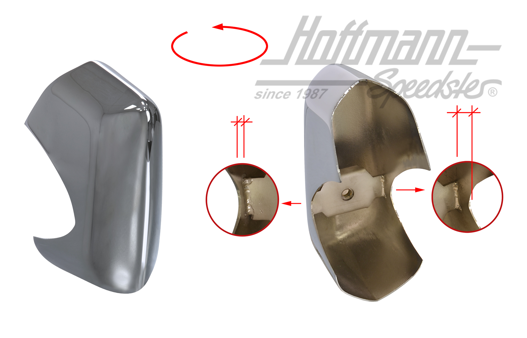 Bumper guard, front right / rear left | 141 707 156 E | 060-6500-27