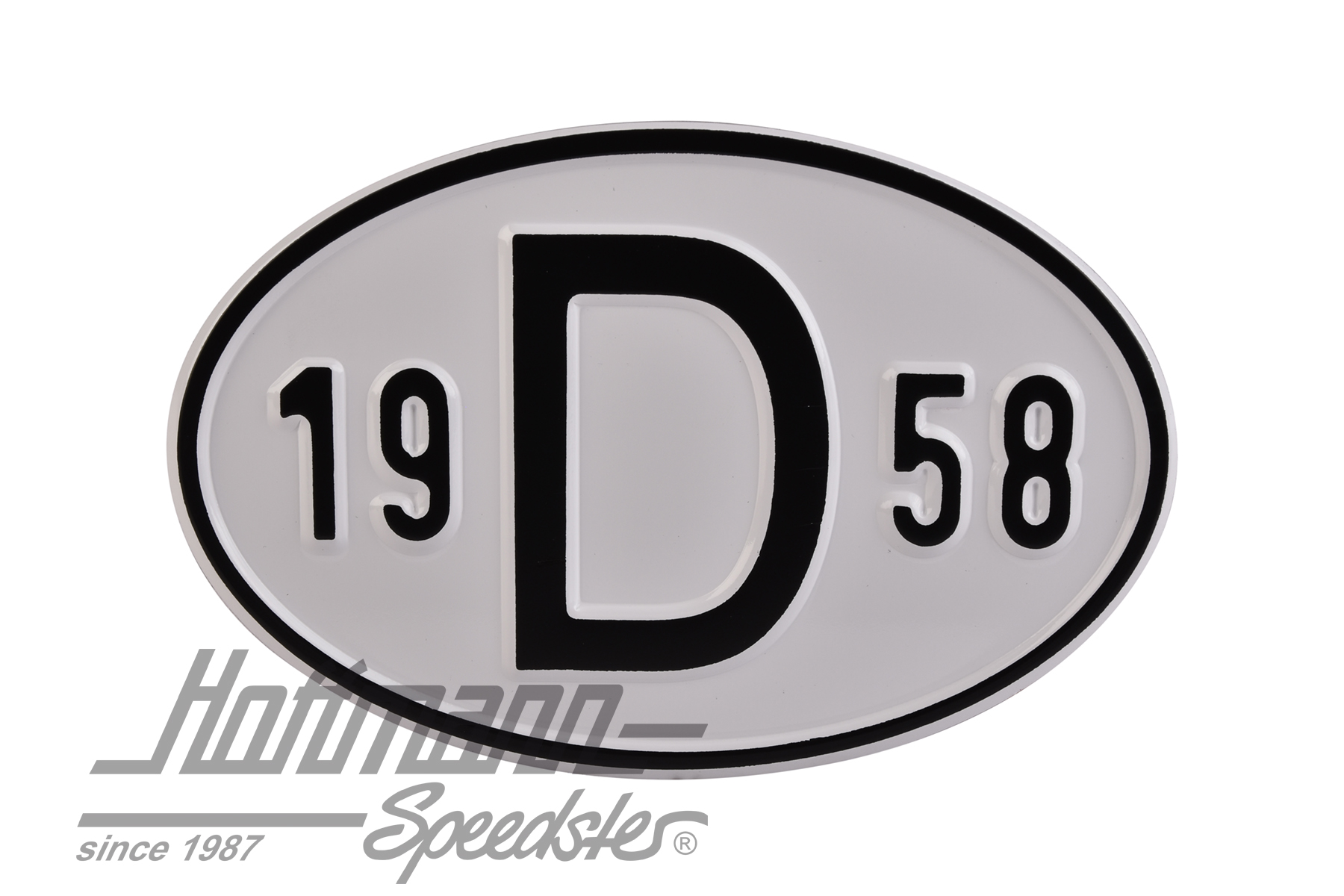 Nationality plate "D", alu, with year 1958 |  | 020-2396-58