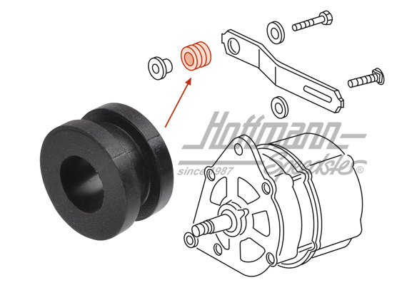 Rubber mount, generator retainer, 1.5-2.0 | 059 903 263 A | 190-0385