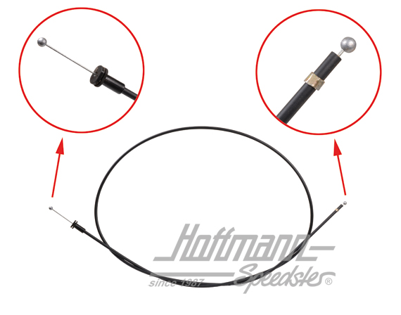 Hood release cable, front, Golf 2 | 191 823 531 | 208-1090