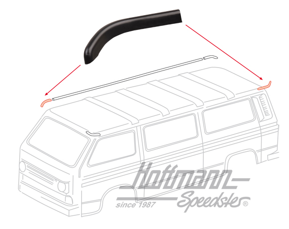 End piece, rain gutter moulding, left/right | 251 853 710 | 370-7130-02